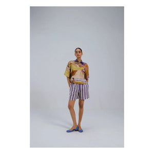 CORD - Ava Linen Shirt | Purple