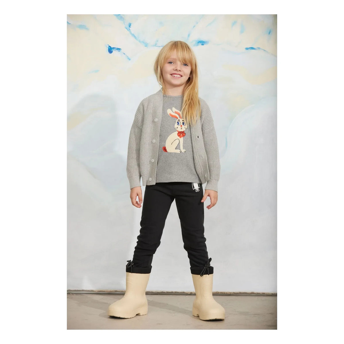 Mini Rodini - Recycled Fiber Penguin Pants | Black