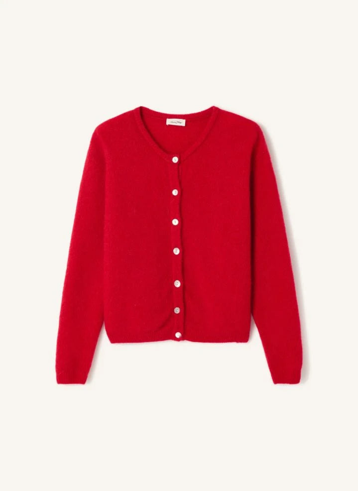 American Vintage - Vitow Alpaca Cardigan | Carmine Red