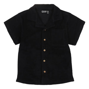 Tumble N'Dry - Coastal organic cotton terry shirt | Dark Blue
