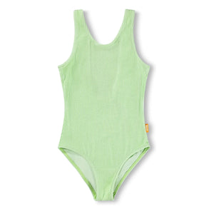 Molo - Ribbed Swimsuit Nika Crepe Recycled Fibers | Anise Green