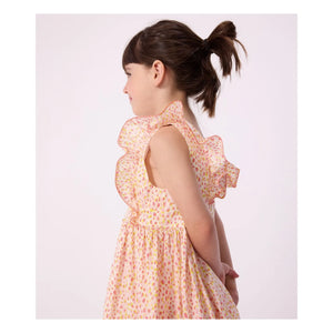 Petit Bateau - Organic Cotton Poplin Polka Dot Dress | Coral