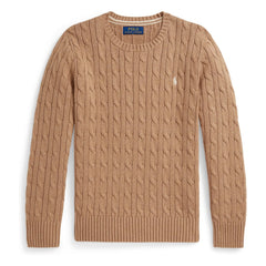 Ralph Lauren - Logo Kablo Örgü Kazak | Bej