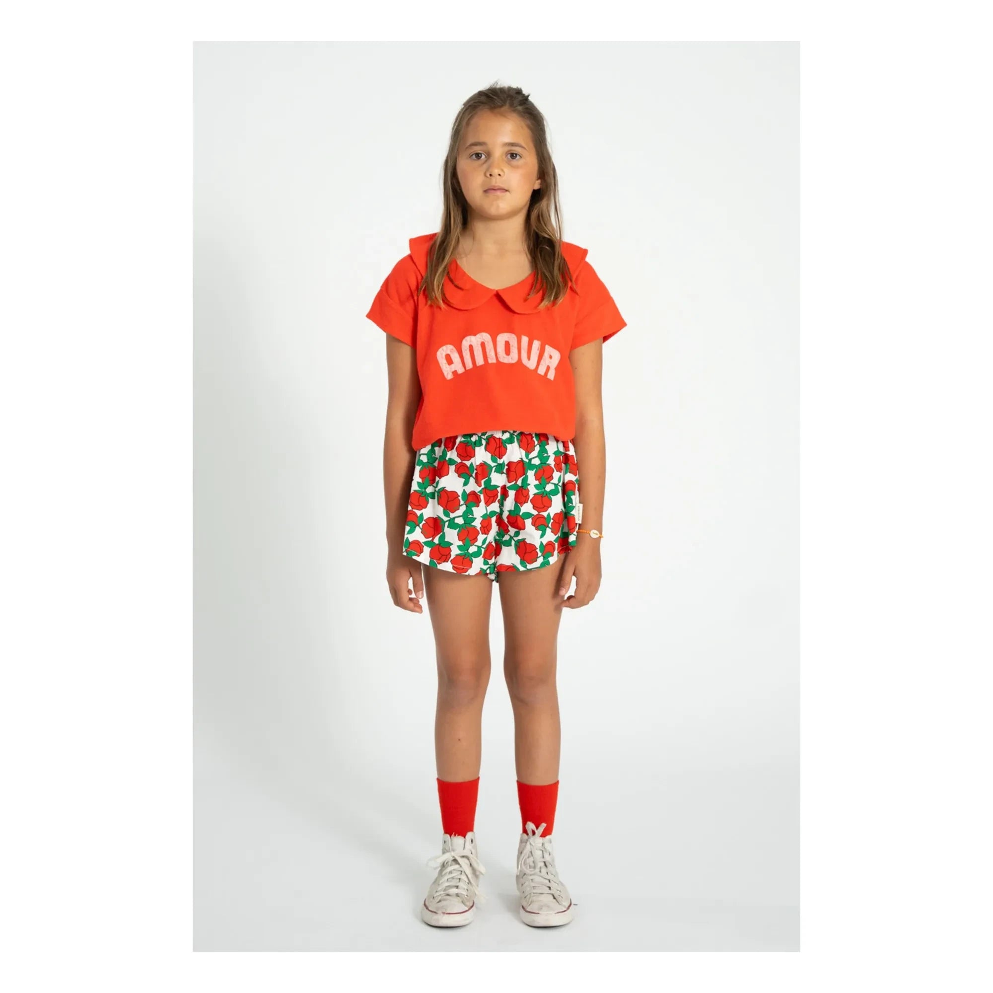 Piupiuchick - Floral Pattern Shorts | White