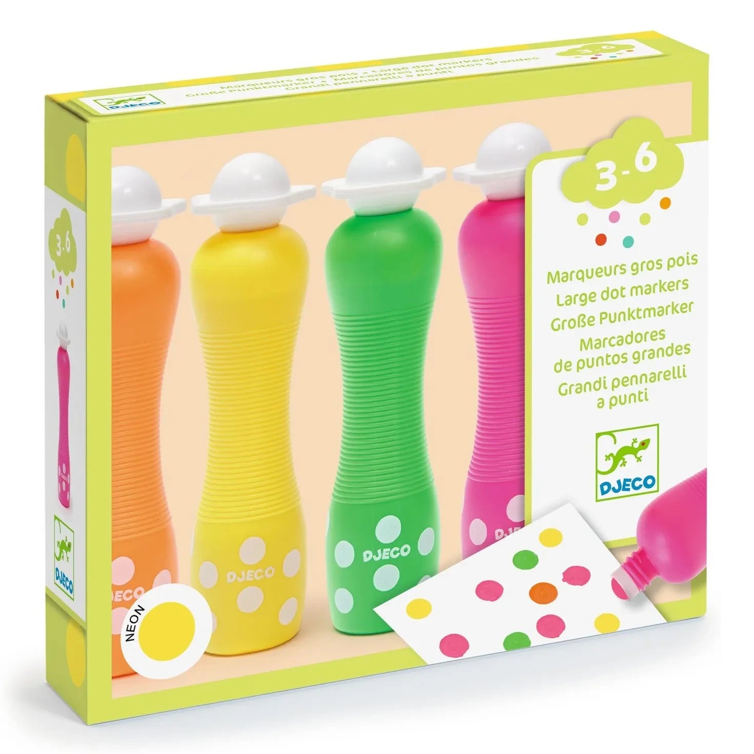 Djeco - Foam Pens for Children - Neon
