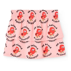 The Animals Observatory - Kiwi Short Organic Cotton Skirt | Pink