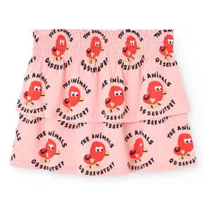 The Animals Observatory - Kiwi Short Organic Cotton Skirt | Pink