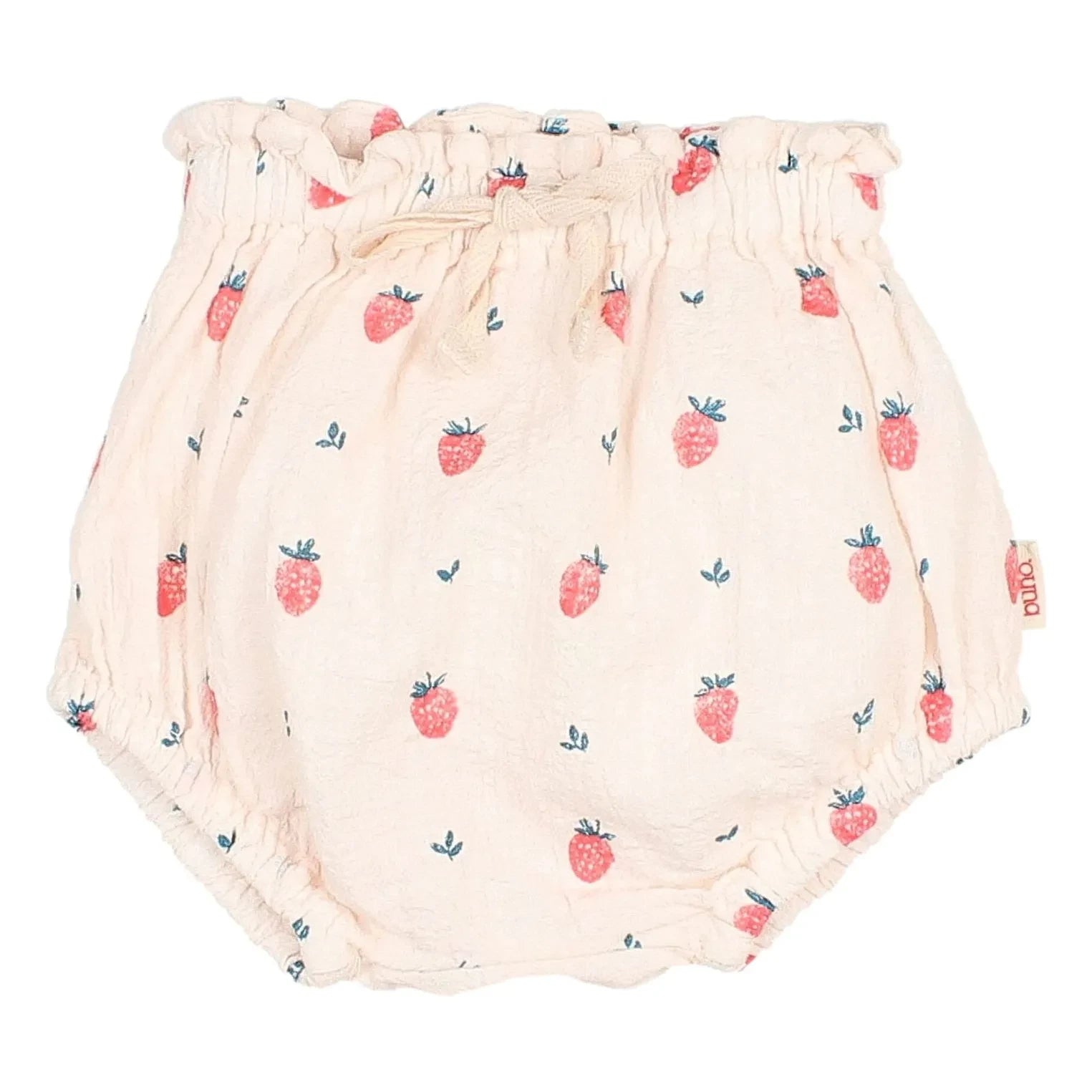 Búho - Organic Cotton Strawberry Patterned Bloomers | Powder Pink