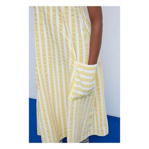 Dr Bloom - Lemon Yellow Striped Dress