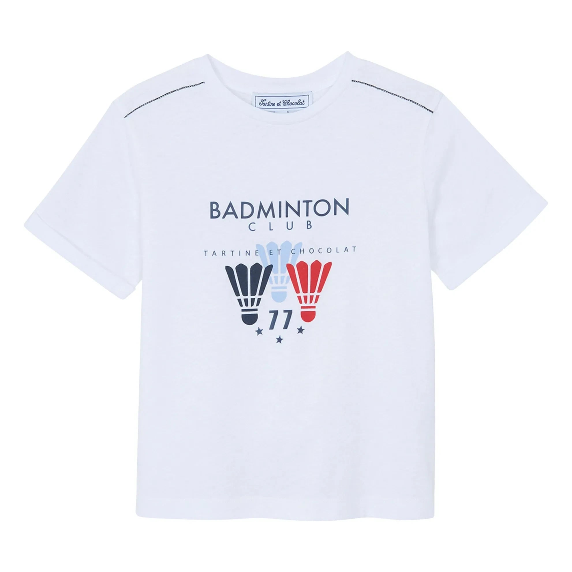 Tartine et Chocolat - Badminton Club T-Shirt | White