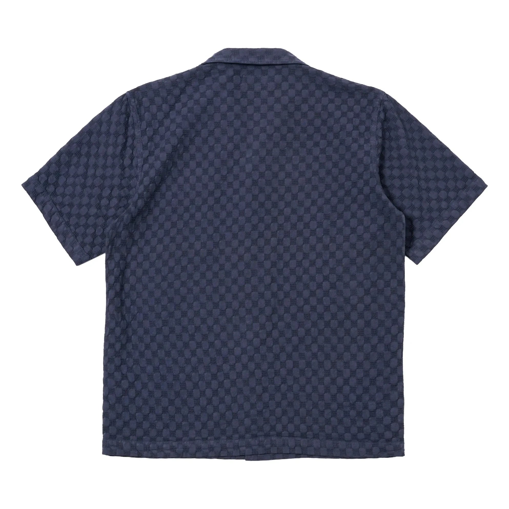 Universal Works - Chemise Road Shirt Dot Waffle | Navy