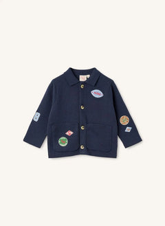 Flöss - Vincent Patchs Overshirt | Lacivert