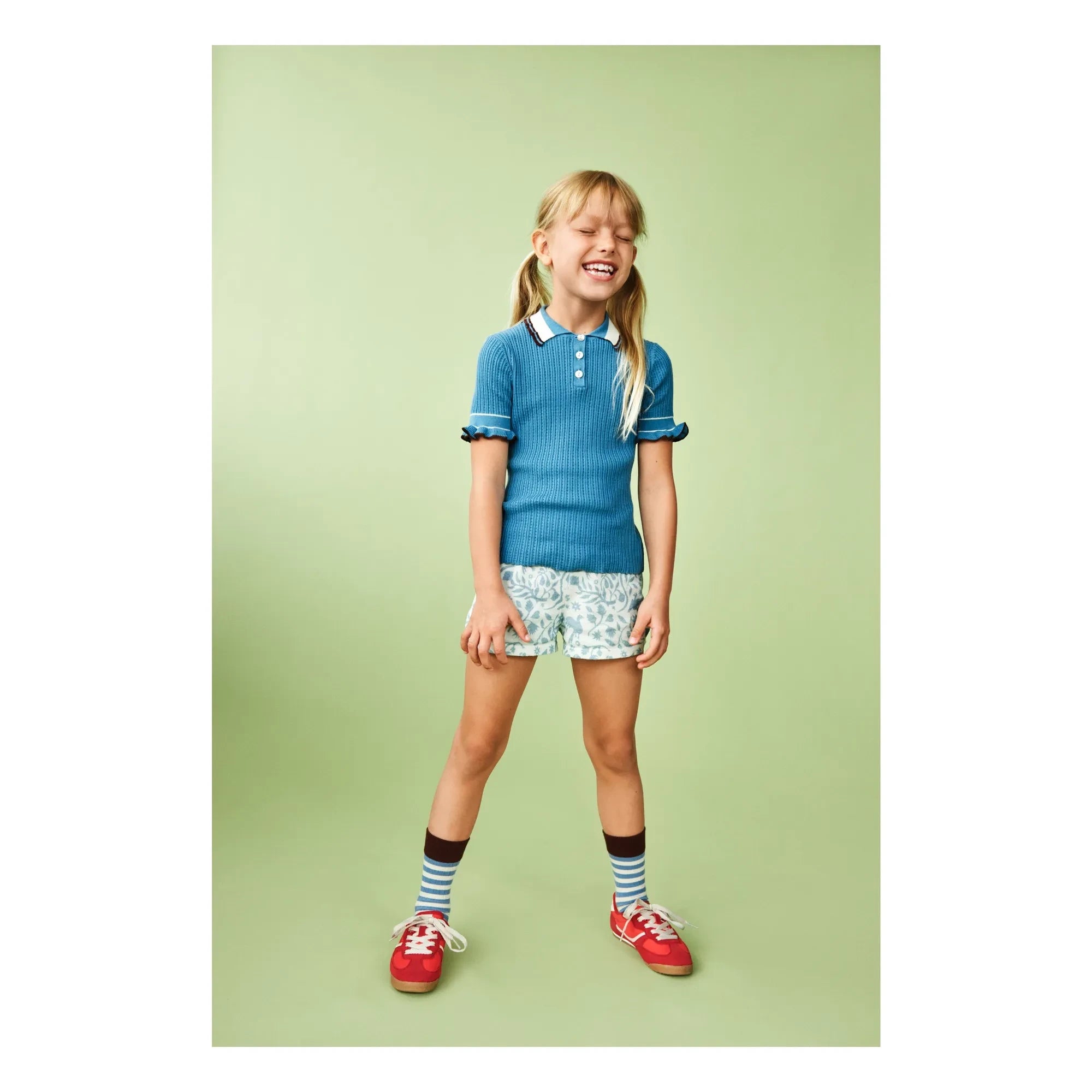 FUB - Classic Striped 2 Pairs of Socks Set | Azure blue