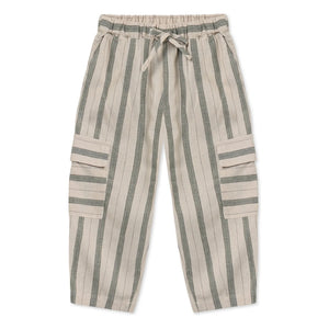 Fliink - Vira Striped Linen Cargo Pants