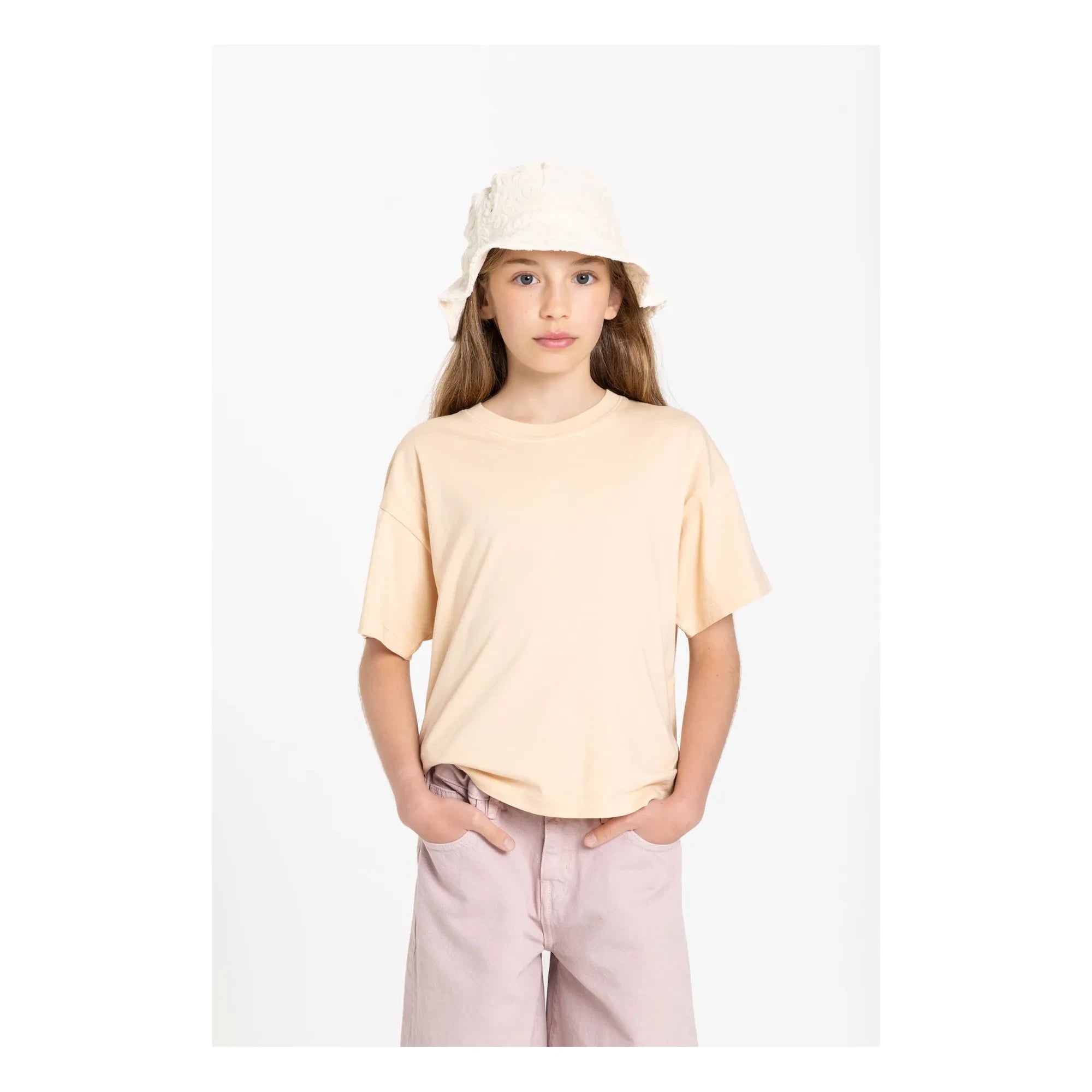 Smallable Kid - Liv Organic cotton T-shirt | Pale yellow