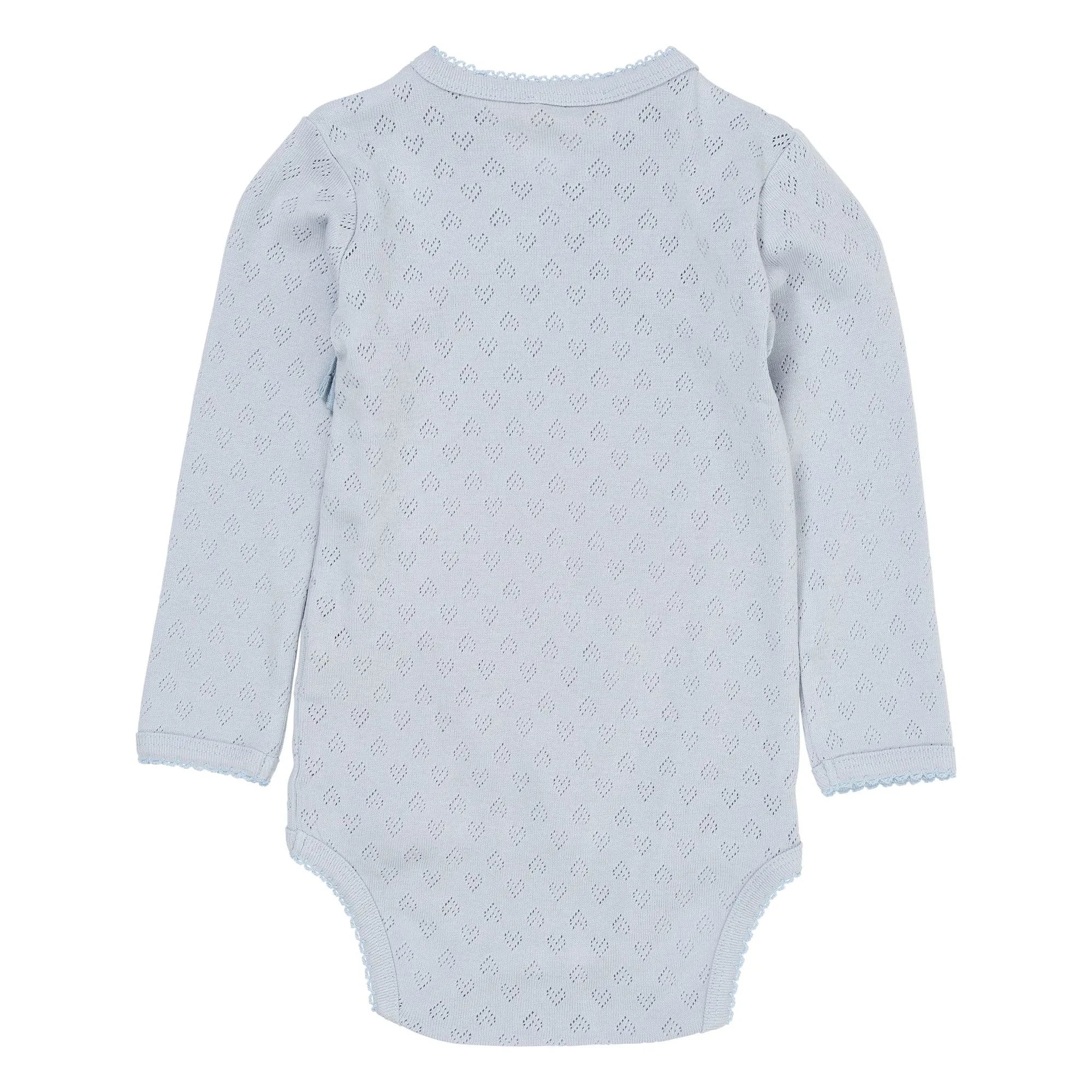 Copenhagen Colors - Pointelle Organic Cotton Bodysuit | Light Blue