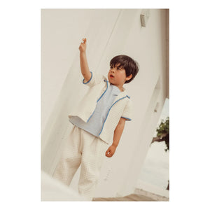 THE LiTTLE POETS - Alvaro Gauffrée embroidered shirt | Ecru