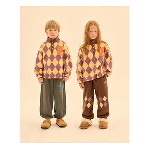 Jelly Mallow - Diamond-Patterned Sweatshirt | Yellow
