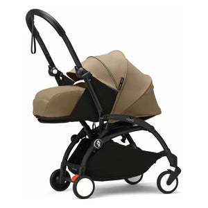 Stokke® - YOYO³ complete stroller 0+ and 6+ Black frame | Toffee