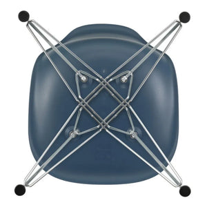 Vitra - DSR Plastic Chair - Chrome Frame - Charles & Ray Eames | Turquoise Blue