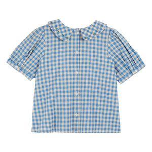 Emile et Ida - Lagoon Vichy Blouse | Blue