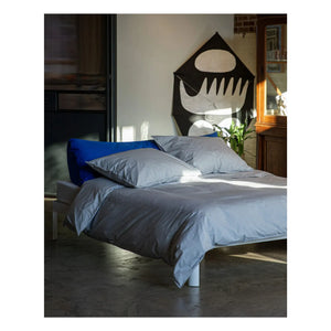 Suite 702 - Organic Cotton Striped Duvet Cover | Blue
