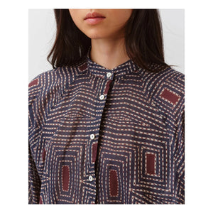 Diega - Costarica Cotton Checkered Shirt | Navy Blue