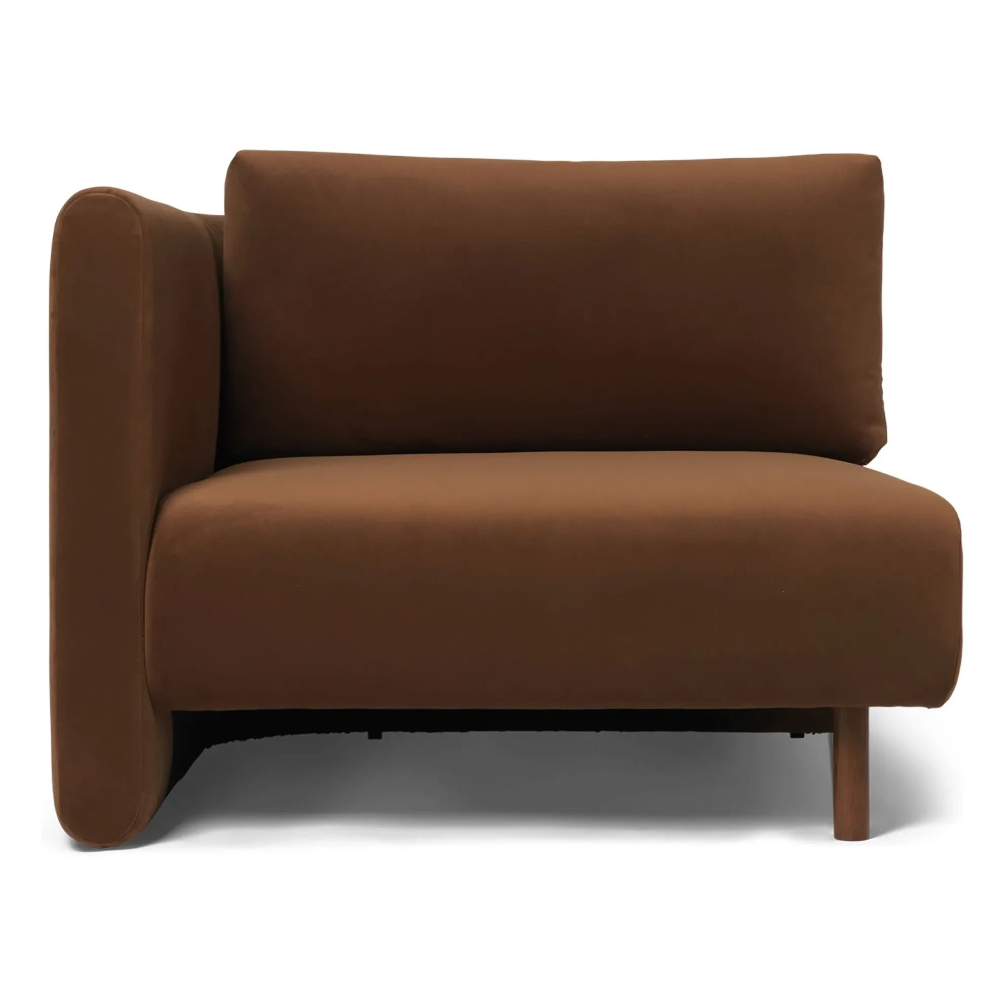Ferm Living - Dase velvet sofa left module | Brown