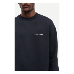 Samsoe Samsoe - Norsbro Organic Cotton Round Neck Sweatshirt | Dark Blue