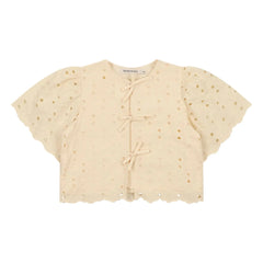 the new society - Broderie Anglaise Creta Bluz | Bej