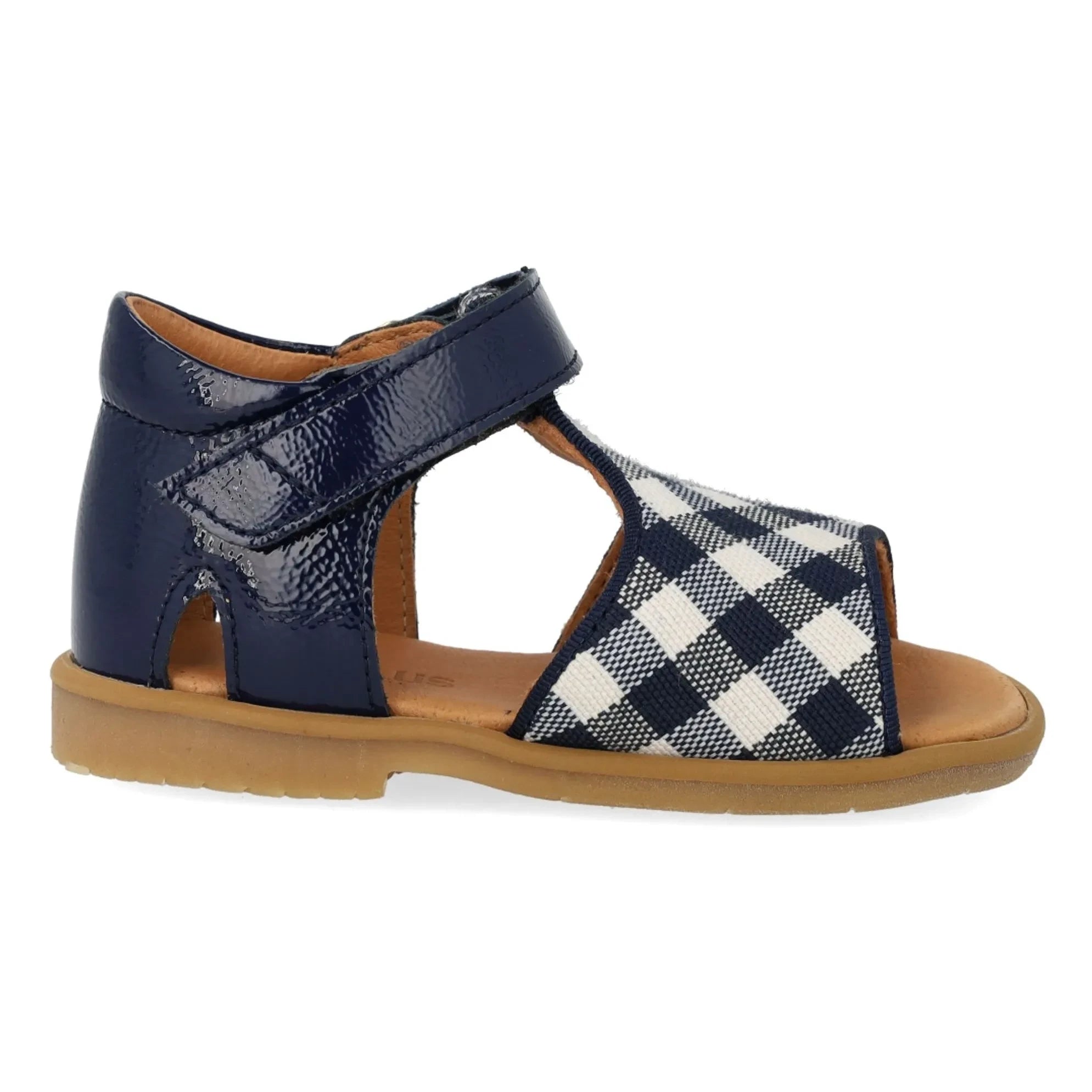 Angulus - Checked Sandals | Navy Blue