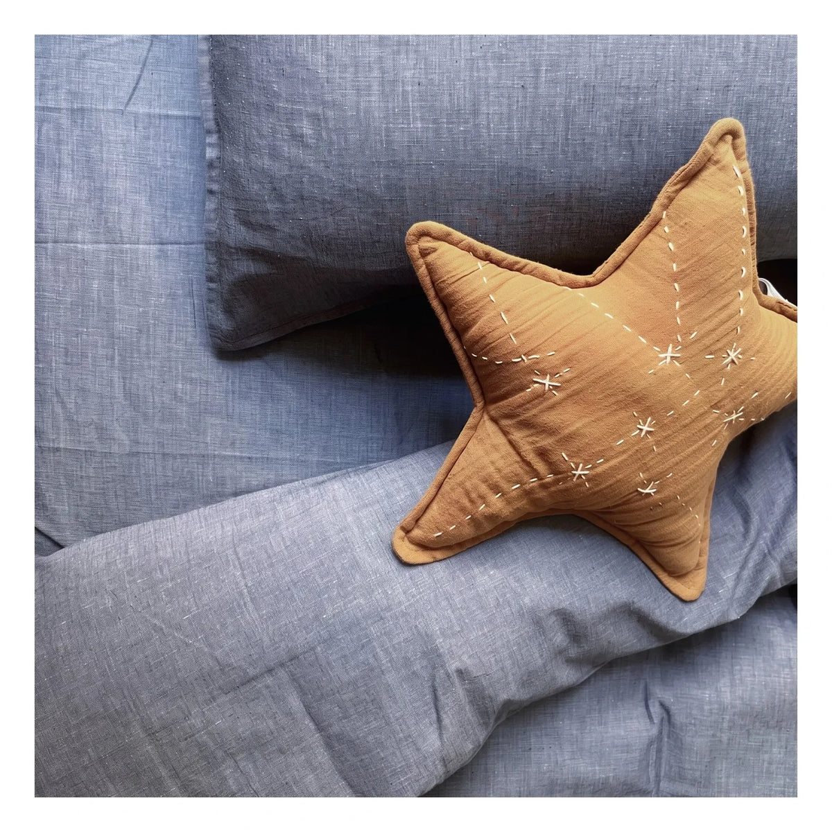 Editions Aimable - Paulette bedding set | Blue Chambray