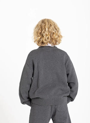 Smallable Kid - Harcourt Organic Cotton Cardigan | Grey Melange