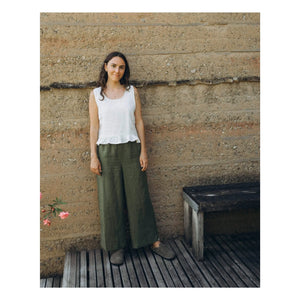 Matona - Linen Pants | Olive