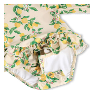 Molo - Narice Swimsuit with Lemons Made from Recycled Fibers | Pale Yellow
