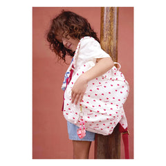 Bonton - PM Backpack Hearts | Ecru