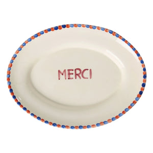 Rice - Merci seramik tabak | Ecru