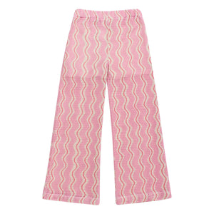 Maison Mangostan - Wavy Crochet Pants | Pink