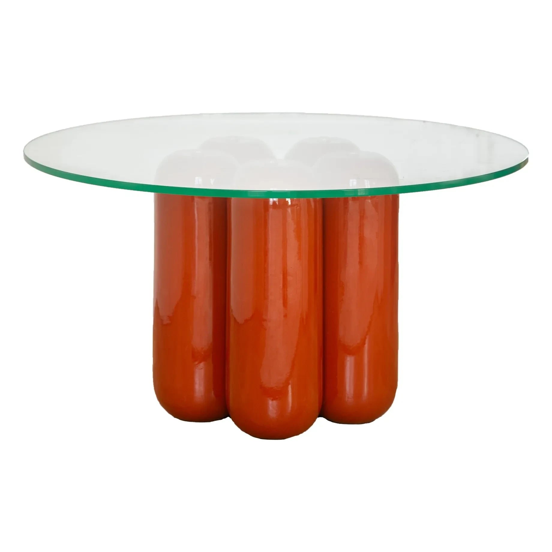 Cosin - Glass-Top Coffee Table | Terracotta