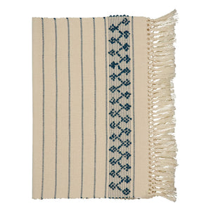 House of Capricorn - Amélia Embroidered American Tablecloth | Blue