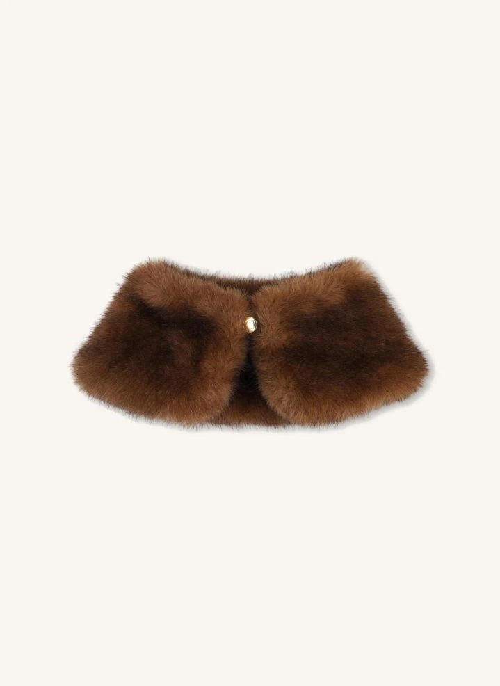 Chloé - Detachable fleece collar | Camel