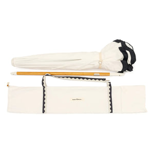 Business & Pleasure Co. - Amalfi Wooden Handle Parasol | White