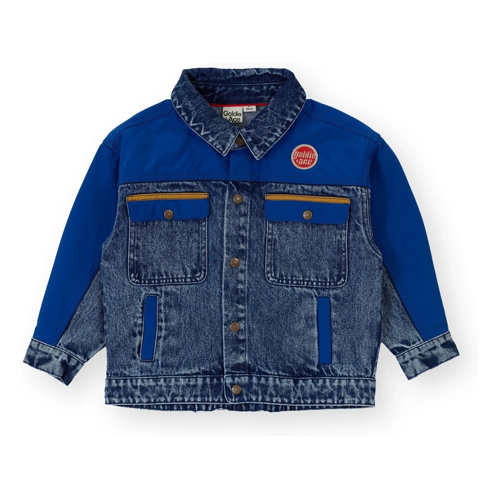 Goldie + Ace - Color Block Vintage Denim Jacket | Blue