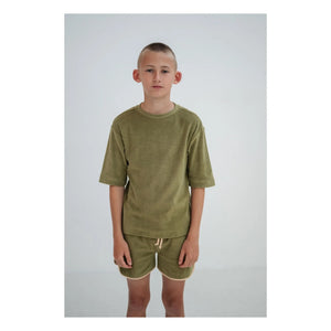 Repose AMS - Organic cotton towel T-shirt | Khaki