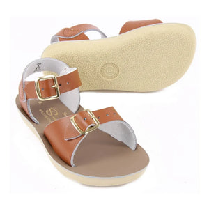 Salt-Water - Surfer Double Buckle Leather Waterproof Sandals | Camel