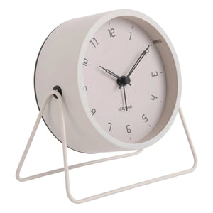 Present Time - Stainless Steel Alarm Clock | Gray