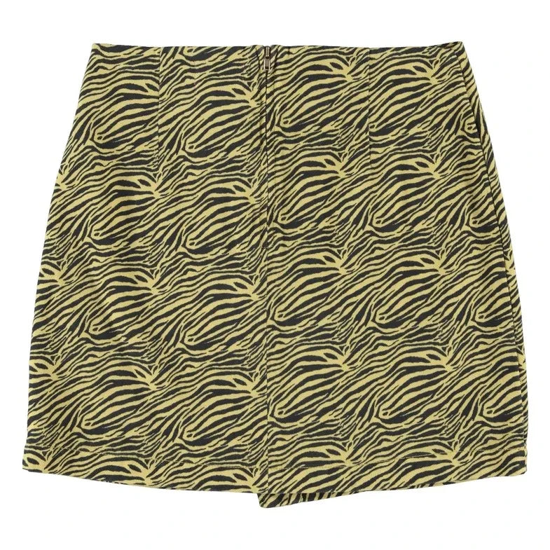 Sisters Department - Pamuklu Zebra Etek | Sarı