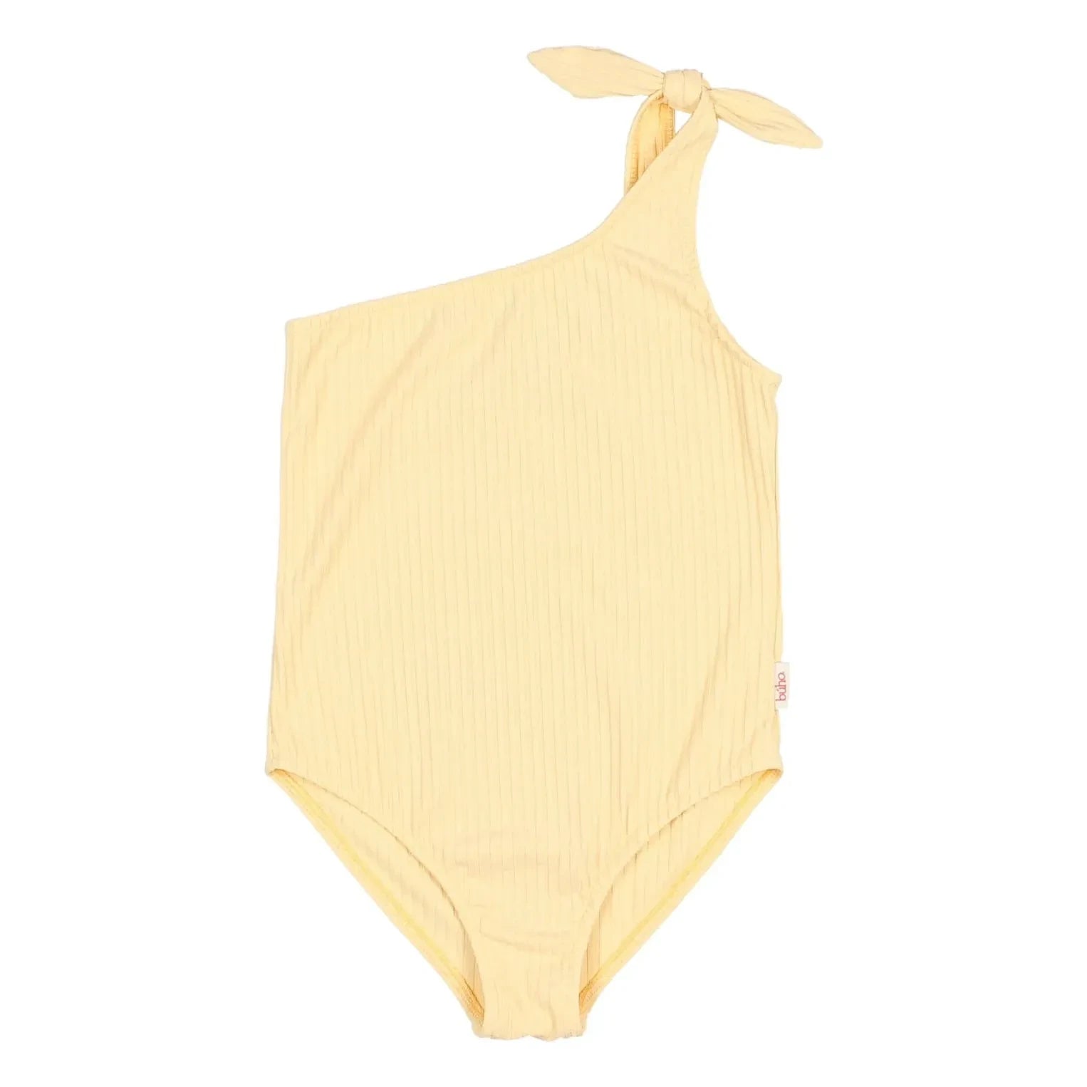 Búho - Asymmetric Ribbed Swimsuit | Yellow