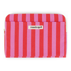 Rose in April - Octave Laptop Case, Striped | Pink
