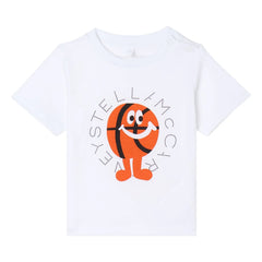 Stella McCartney Kids - Stella Basket Organic Cotton T-Shirt | White